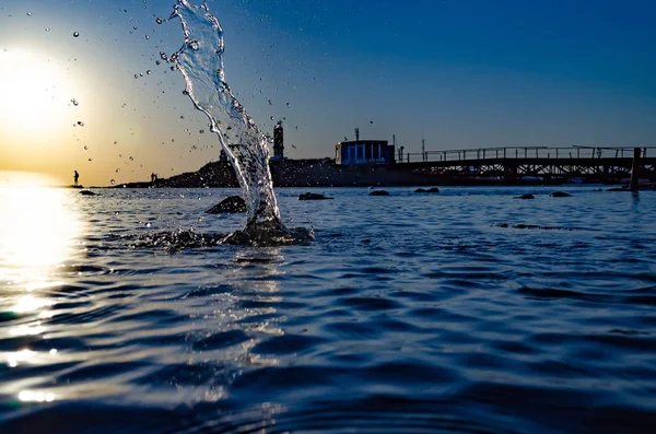 Bolşoy Utrish üzerinde Deniz Feneri. — Stok fotoğraf