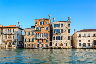 Venice, Italy: venetian palaces - Palazzo Salviati and Dario - view from Grand Canal clipart