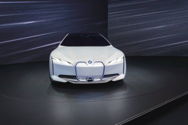 Frankfurt - Eylül 2017: Bmw ben vizyon Dynamics elektrikli otomobil IAA Uluslararası Frankfurt Otomobil Fuarı'nda