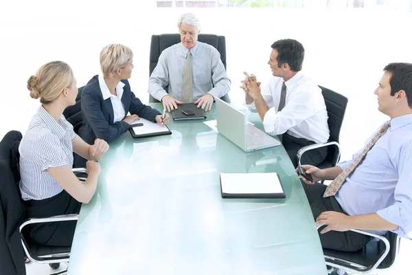 Gente Negocios Corporativos Reunión Con Jefe —  Fotos de Stock