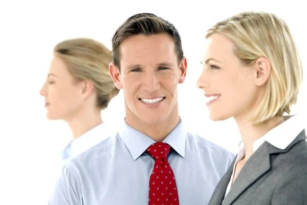 Corporate Business Team Young Business People Portrait Businessman Standing Two — Stock Photo, Image