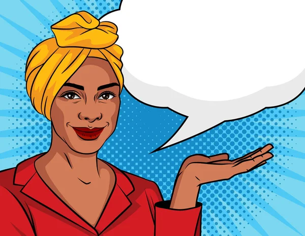 Vector Color Illustration Pop Art Style Muslim Woman Traditional Scarf Stock Vector