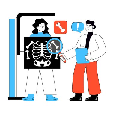 Bones X ışınının modern tasarım çizimi