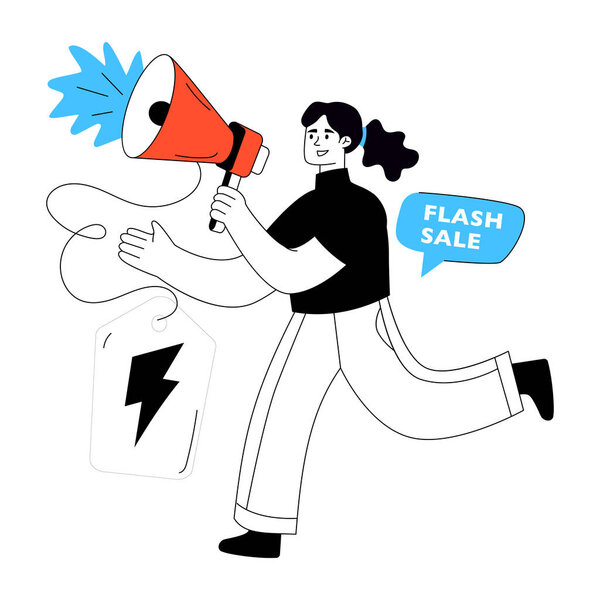Иллюстрация флеш-распродажи