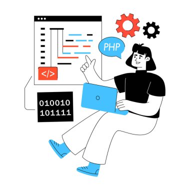 php gelişiminin modern vektör tasarımı