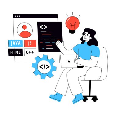 Profil geliştiricisinin vektör tasarımı