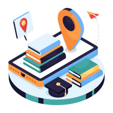 Akademik konumun yaratıcı tasarım çizimi