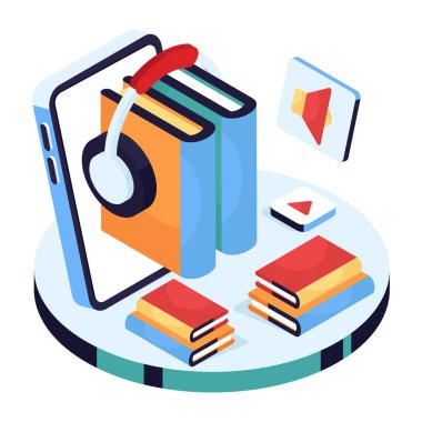 Ses kursunun yaratıcı tasarım illüstrasyonu