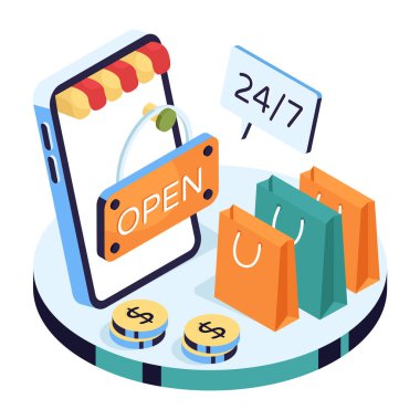 24 / 7 saat açık olan mükemmel tasarım çizimi