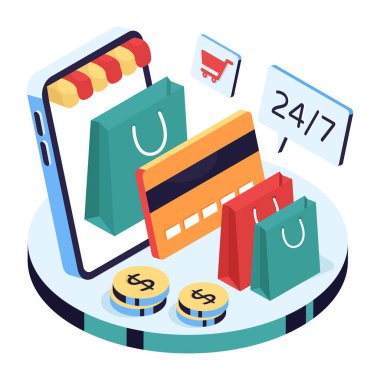 Dijital ödemenin moda vektör tasarımı