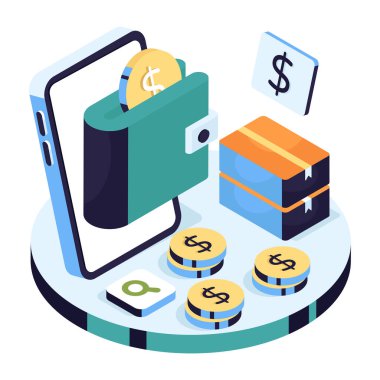 Cep cüzdanının mükemmel tasarım çizimi