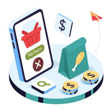 Hiçbir ögenin modern tasarım illüstrasyonu