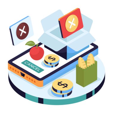 Düzenin benzersiz tasarım çizimi iptal