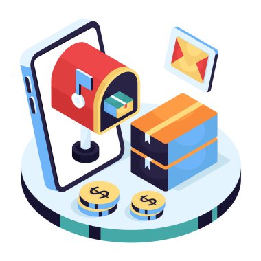 Trendy vector design of letterbox