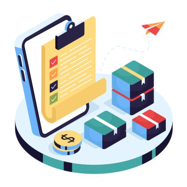 Lojistik listesinin mükemmel tasarım simgesi