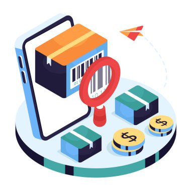 An icon design of barcode tracking