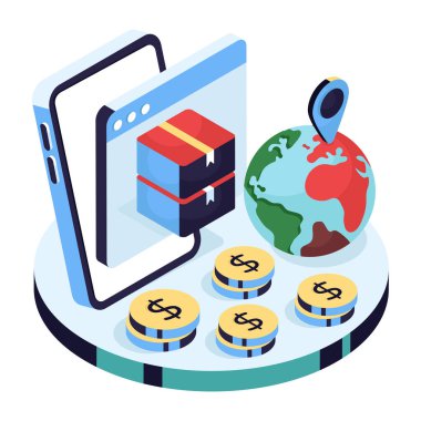 Lojistik web sitesinin bir simge tasarımı