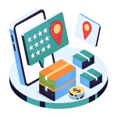 Müşteri geribildiriminin Isometric tasarım simgesi