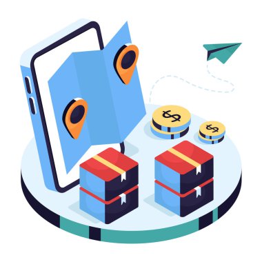 Modern design icon of parcel tracking