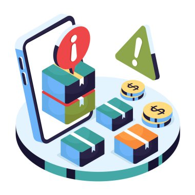 Uyarı işaretli karton, paket hatası kavramı