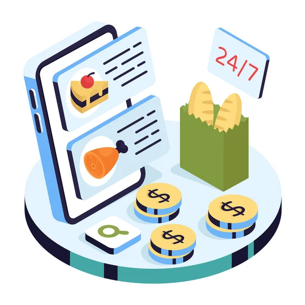 Seçilmiş yemek parçasının leziz bir çizimi.