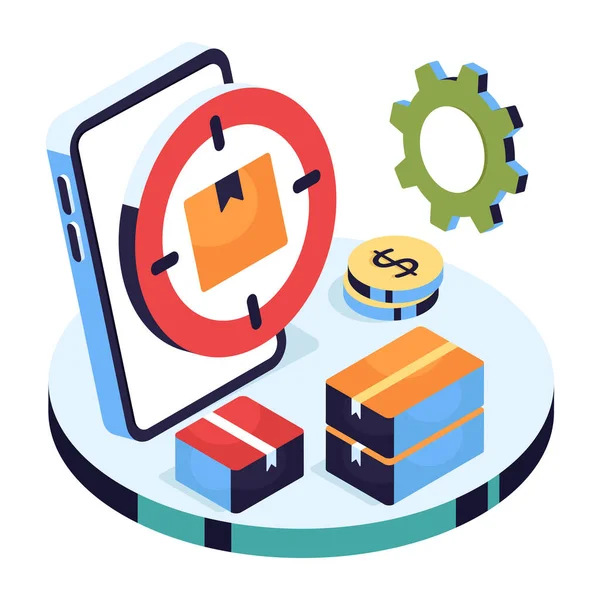 Lojistik hedefin modern tasarım simgesi