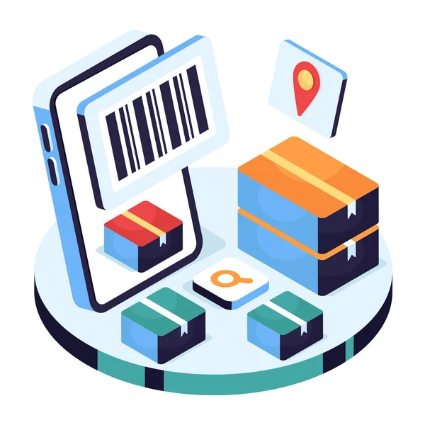 Mobil barkodun eşsiz tasarım simgesi