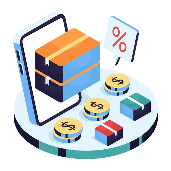 Mobil lojistik indirimin simge tasarımı