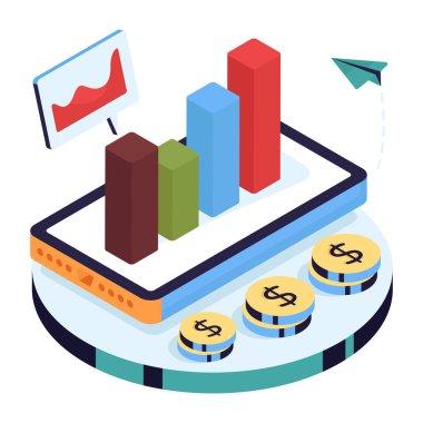 Mobil iş grafiğinin güzel bir tasarımı