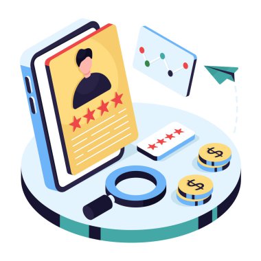 Profil incelemelerinin vektör tasarımı