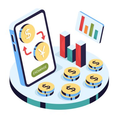 Dollar to yuan, concept of currency exchange