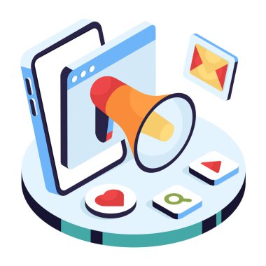 Web pazarlamanın modern tasarım illüstrasyonu