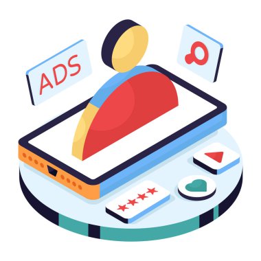 Mobil kullanıcının eşsiz tasarım çizimi