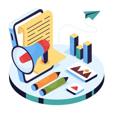 İçerik pazarlama illüstrasyonunun kaliteli indirilmesi