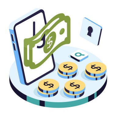 Cep harçlığının modern tasarım illüstrasyonu