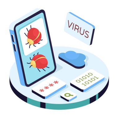 Mobil hatanın modern tasarım çizimi