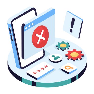 Blok web sitesinin düzenlenebilir tasarım illüstrasyonu