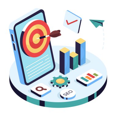 Taşınabilir hedefin modern tasarım simgesi