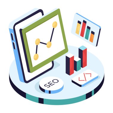 Seo analizlerinin modern tasarım simgesi