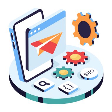 İletiyi göndermek için eşsiz bir dizayn simgesi