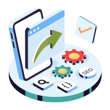 A unique design icon of web setting