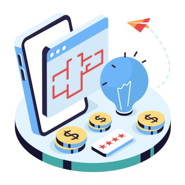 Premium indirme planı çizimi