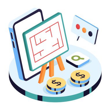 Premium indirme planı çizimi