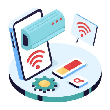 Akıllı AC 'nin mükemmel tasarım çizimi