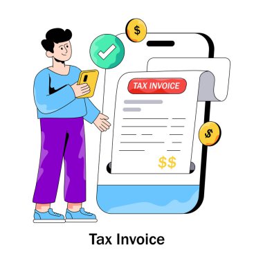 Vergi faturasının illüstrasyon tasarımı