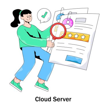 Arama cv 'sinin kavramsal düz tasarım çizimi