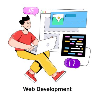 Web gelişiminin eşsiz tasarım çizimi