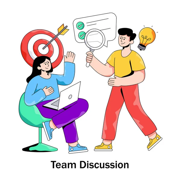 Yaratıcı sohbetin düz tasarım çizimi