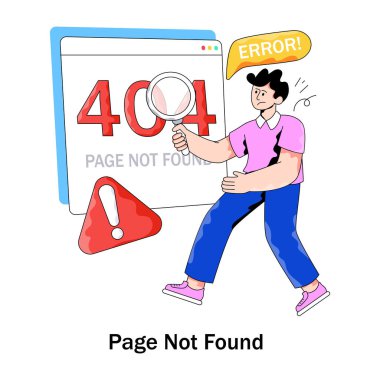 Web sitesi hatasının yaratıcı tasarım vektörü