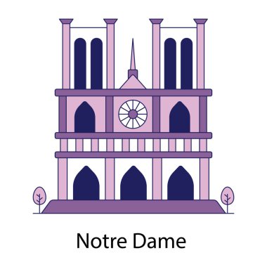 Notre dame 'ın yaratıcı tasarım simgesi